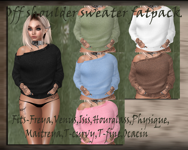 off shoulder sweater-DEMO
