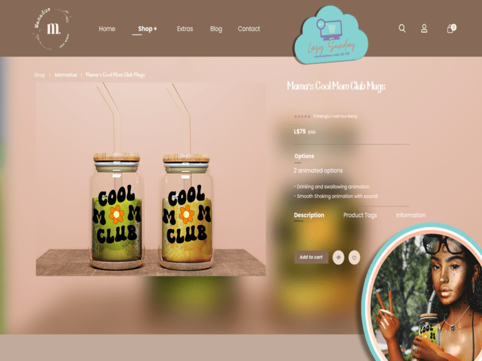 Mama's Cool Mom Club Matcha (wear to open)