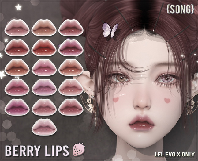 {S0NG} Berry Lips - Lel Evo X Applier (DEMO)