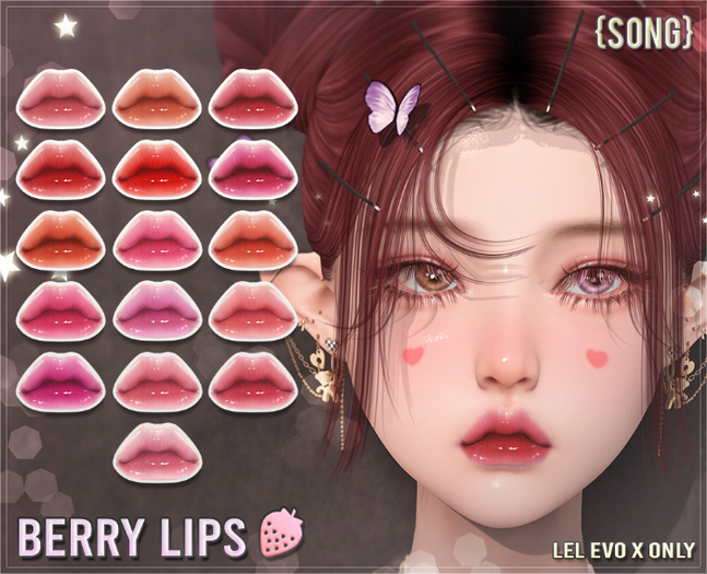 {S0NG} Berry Lips - Lel Evo X Applier (Add to Unpack)
