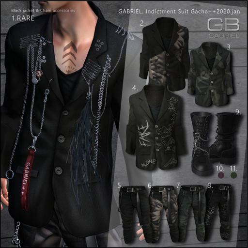 .::GB::Indictment Suit Gacha Graffiti Set (Signature Gianni)