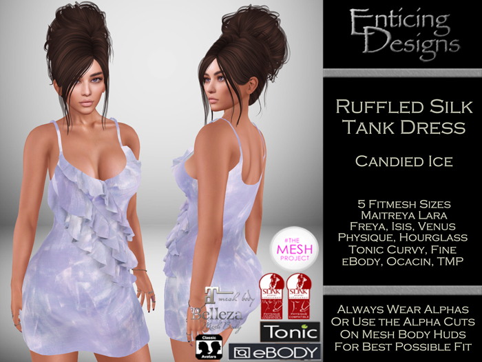 *ED Ruffled Tank Dress - Candied Ice
