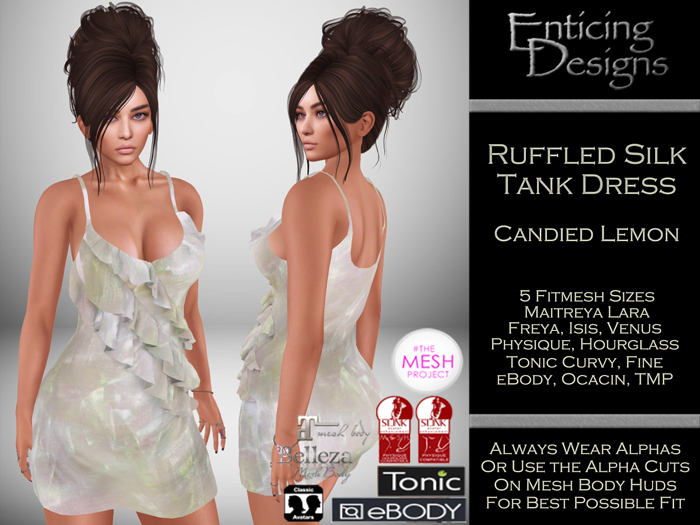 *ED Ruffled Tank Dress - Candied Lemon