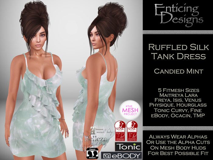 *ED Ruffled Tank Dress - Candied Mint