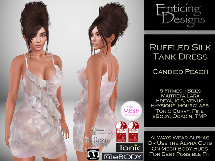 *ED Ruffled Tank Dress - Candied Peach
