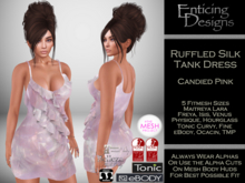 *ED Ruffled Tank Dress - Candied Pink