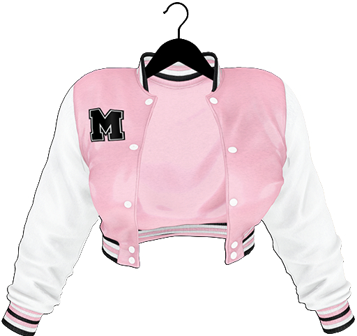 Melange: Deanna Varsity Jacket [Pink]