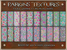 Parkins Textures - Benoite Set - 20x Full Perm Seamless 1024 - Fabric, Floral, Clothing, Spring, Summer, Furnishing