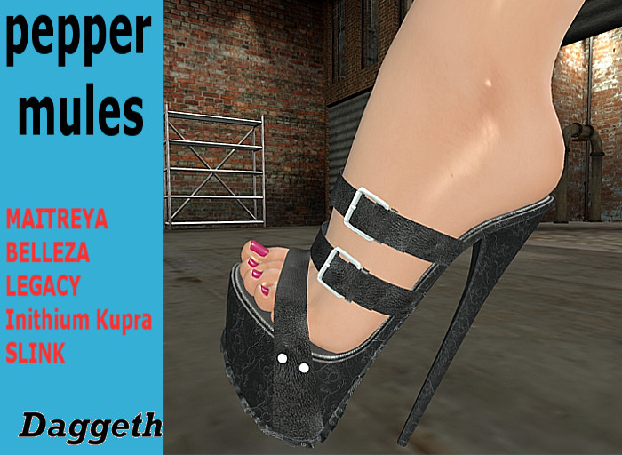 Pepper Leather Mules Unpacker