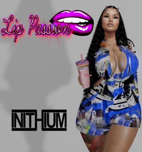 LIP PASSION MIX DRESS BLUE