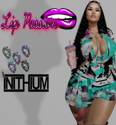 LIP PASSION MIX DRESS WITH COLOR HUD
