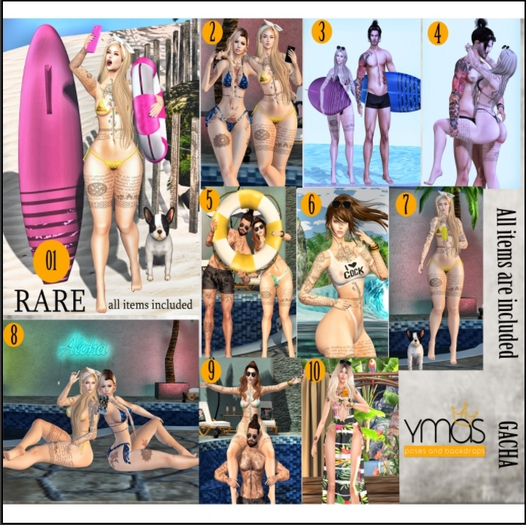 {Ymas poses} Summer 01 RARE