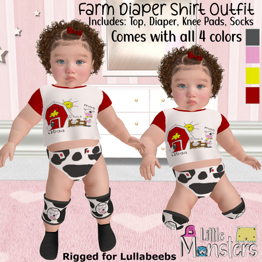 *LM* Farm Diaper Set Boxed Hud