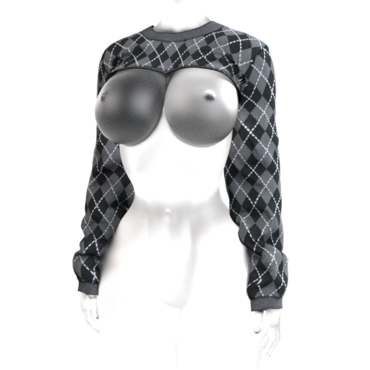[KONVO] Akari Diamond Sweater - Smoke