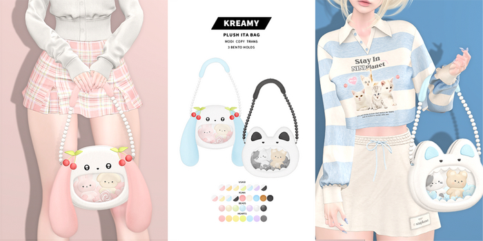 KREAMY. plush ita bag : usagi (add)
