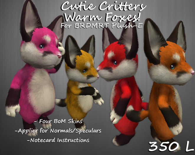 Cutie Critters Warm Foxes for BRDMRT Plush-E