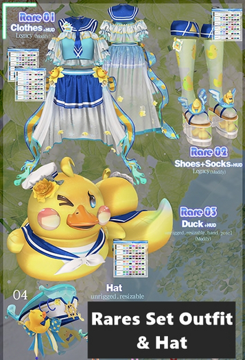 FenDuDu_Summer Duck Rares Set and Hat 4
