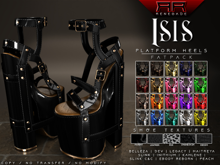 [Renegade] Isis Platform Heels - Fatpack