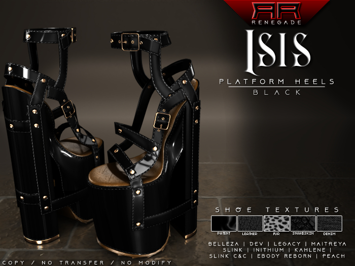 [Renegade] Isis Platform Heels - Black
