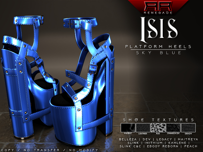 [Renegade] Isis Platform Heels - Sky Blue