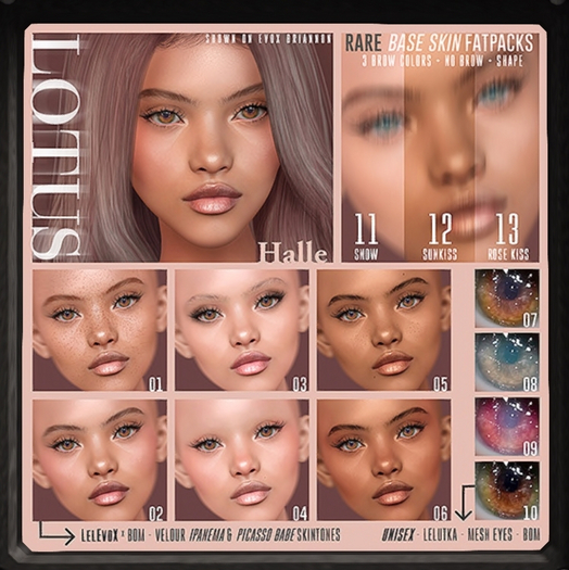 11. LOTUS. Halle Fatpacks SNOW [boxed] RARE