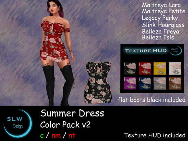 SLW Design - Summer Dress Color Pack v2 (add to unpack)