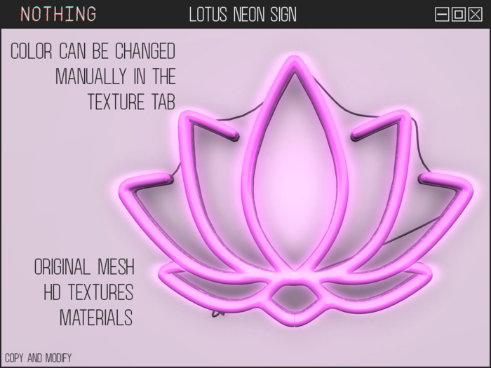 Lotus neon sign
