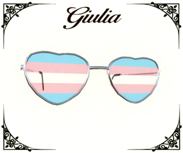 hearts sunglasses transgender  flag for LGBT