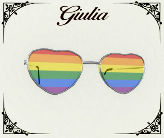 hearts sunglasses 6-color pride flag for LGBT