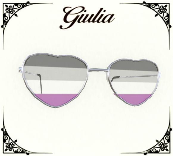 hearts sunglasses the flag for the asexual community for LGBT