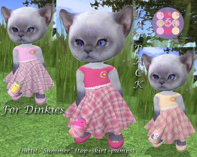 &MeoW& for DINKIES Outfit "Summer" with HUD (3 colors)