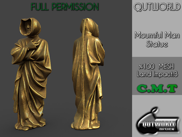 .::QUTWORLD Mournful Man Statue::.FP