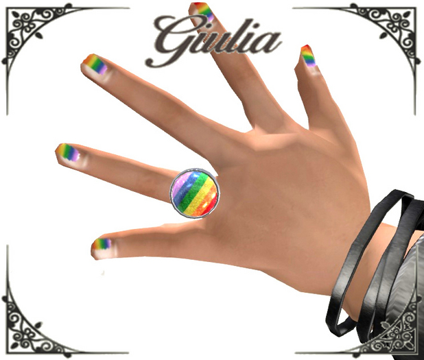 jewerly flag for LGBT pride accesory glitter Ring man and women unisex