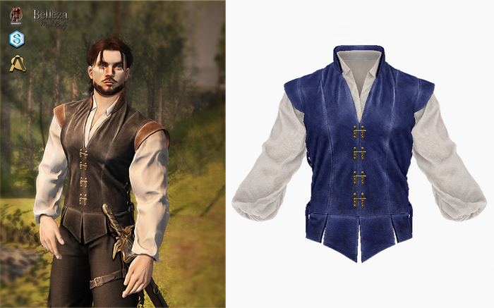 (Stitched) Colorblock Doublet - Blue