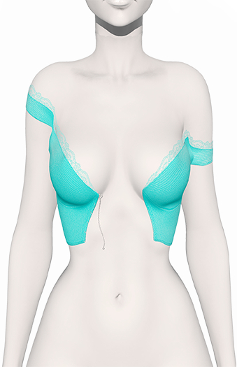 Lush - BaeBae Lace Top Turquoise
