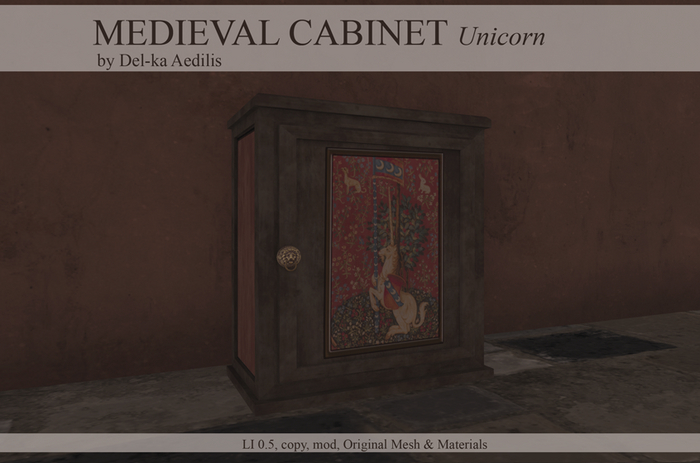 Medieval Cabinet Unicorn (c,m)