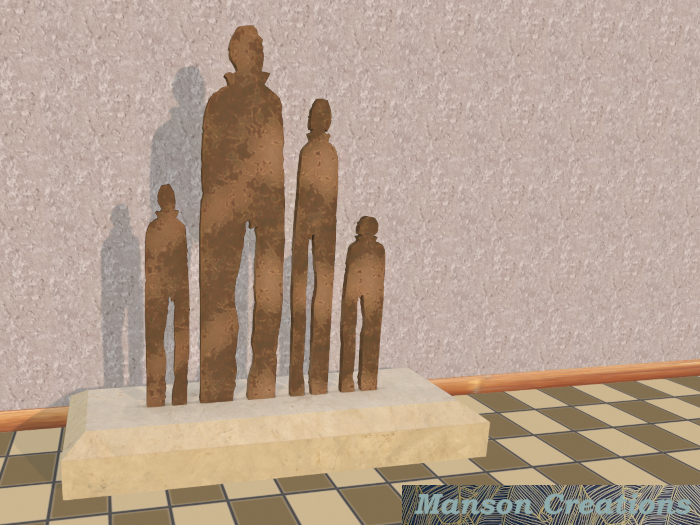 Rust Family Sculpture