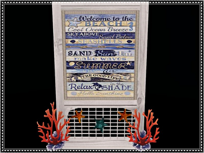 Motion & Leaves-Welcome Beach Sign