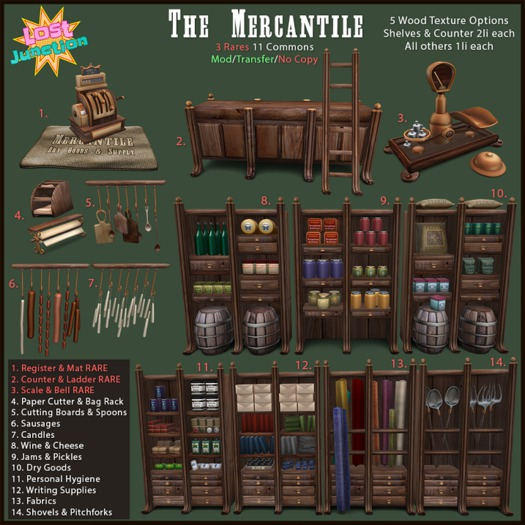 Second Life Marketplace - [LJ] Mercantile - #02 - Counter & Ladder RARE