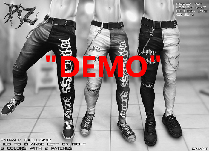 RZ. DEMO Grunge Skinny Pants