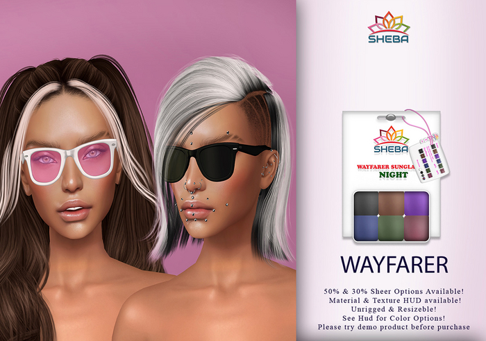 [Sheba] Wayfarer SunGlasses (Night)