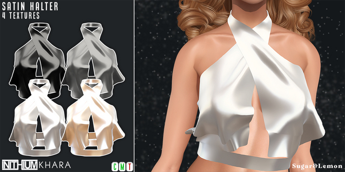 Sugar&Lemon Satin Halter / Inithium Khara