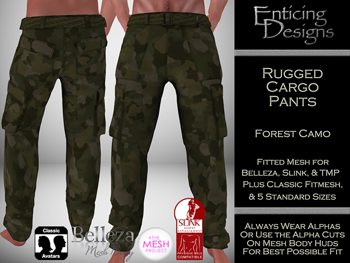 *ED Rugged Cargo Pants - Camo Forest