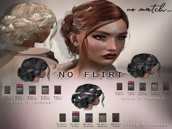 12. no match  NO FLIRT  style 3 with b / w HUD RARE