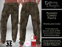 *ED Rugged Cargo Pants - Camo Woodland