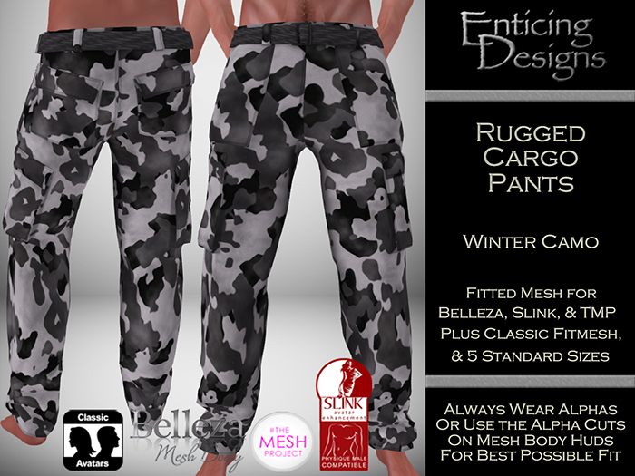 *ED Rugged Cargo Pants - Camo Winter
