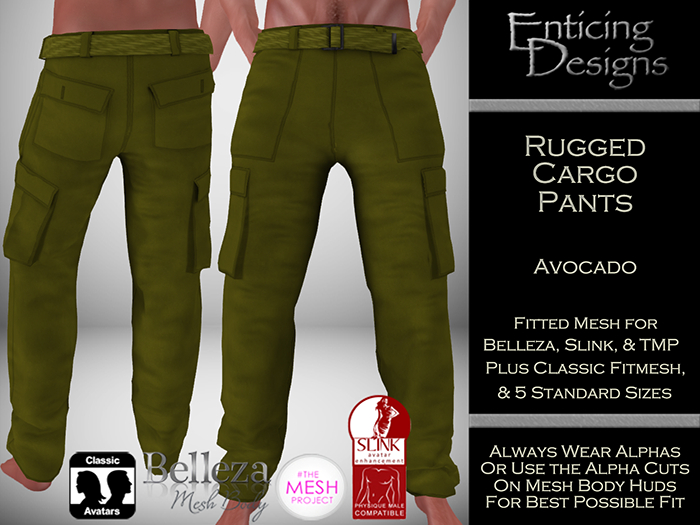 *ED Rugged Cargo Pants - Solid Avocado