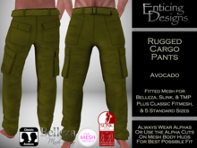 *ED Rugged Cargo Pants - Solid Avocado