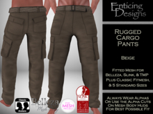 *ED Rugged Cargo Pants - Solid Beige