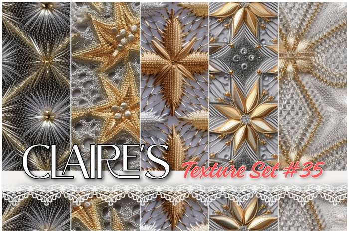 [Claire's] Texture Set #35 - Full Perm - Starry Embroideries